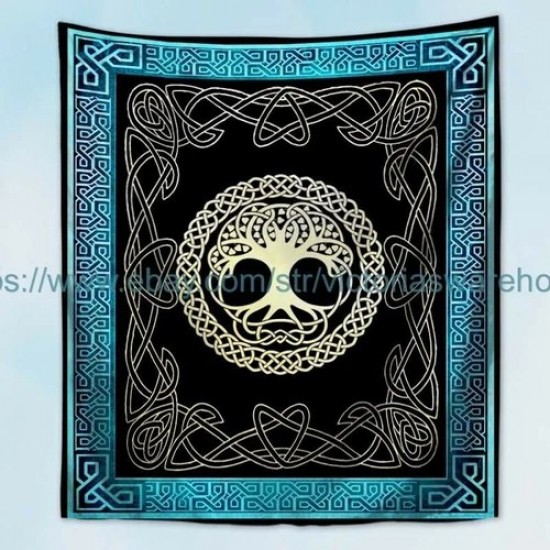 Tapiz de pared pagano wicca nudos celtas decoración artículos para el hogar árbol de la vida
