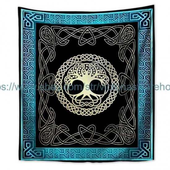 Tapiz de pared pagano wicca nudos celtas decoración artículos para el hogar árbol de la vida