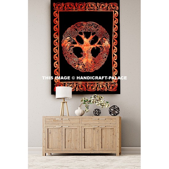 Tapiz de pared pagano wicca nudos celtas decoración artículos para el hogar árbol de la vida