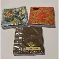 Home Goods Punch Studio Paquete de 20 + Servilletas Caspari 20 Bonitas 16 Marrón Lote