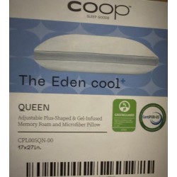 Coop Home Goods Cool+ Almohada Ajustable Talla Queen Plus Gel Espuma con Memoria Nuevo en Caja