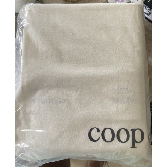Juego de sábanas de refrigeración Coop+ Home Goods tamaño queen 4 piezas CoolSpa blanco nuevo en caja