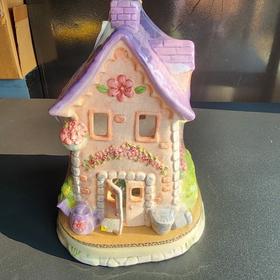 Sonoma Home Goods Tea Light Vela Casa Púrpura Rosa Rosas Jardín Flores 10”
