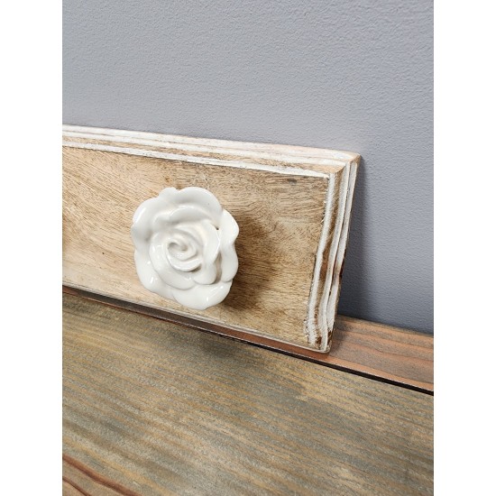 Ganchos de pared rosas decorativas para artículos para el hogar 17,5