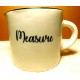 DG Home Goods ~ Cerámica blanca y negra hasta 10 oz. Taza medidora individual