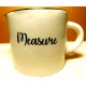DG Home Goods ~ Cerámica blanca y negra hasta 10 oz. Taza medidora individual