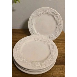 Juego de 4 platos de ensalada Sonoma Home Goods BLANCO en relieve PINECONE 8