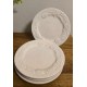 Juego de 4 platos de ensalada Sonoma Home Goods BLANCO en relieve PINECONE 8