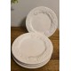 Juego de 4 platos de ensalada Sonoma Home Goods BLANCO en relieve PINECONE 8