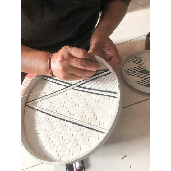 NUEVO Juego de bandejas de bambú Eco Handcraft Geo