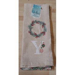 PBS Toallas de Cocina Navidad Juego de 3 Toallas Monograma Una Y
