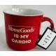 Taza de café Home Goods Is My Cardio roja moteada 16 oz