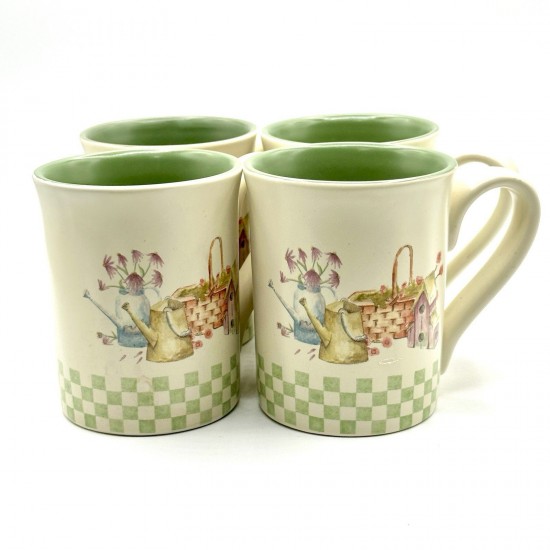 Juego de 4 tazas de café de gres Sonoma Home Goods In The Garden*
