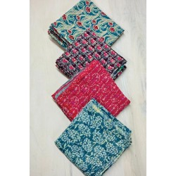 Venta al por mayor Lote Juego de servilletas de 100 piezas, 100 % algodón algodón kantha servilletas de mesa de comedor