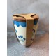 Juego de tazas y posavasos para el hogar taza de té de café floral azul y verde nuevo con etiquetas