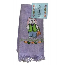 Toalla de mano de Pascua Sonoma Home Goods púrpura de colección nueva con etiquetas - nueva en caja
