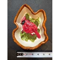 Cuenco de cerámica con forma de hoja Sonoma Home Goods Cardinal Bird