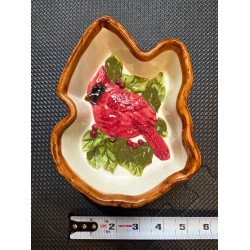 Cuenco de cerámica con forma de hoja Sonoma Home Goods Cardinal Bird