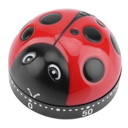 Temporizador de cocina Ladybug lindo mecánico cuerda 60 minutos cocina hogar artículos de regalo