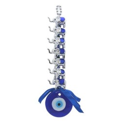 Colgante de Pared Elefante Mal de Ojo para Protección Hogares, Dije Buena Suerte, 22cm