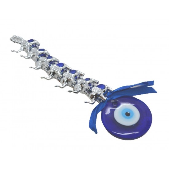Colgante de Pared Elefante Mal de Ojo para Protección Hogares, Dije Buena Suerte, 22cm