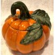 Sonoma Home Goods Cerámica Naranja Calabaza Tapa Cuenco Otoño Otoño Cosecha Decoración