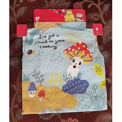Nuevo con etiquetas Delantal Q Azul I’ve Got A Crush On Your Cooking Mushroom Print