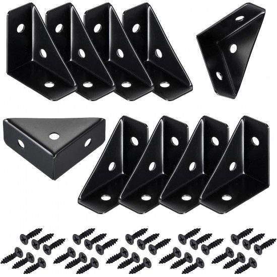 Juego de 4 soportes de estante para tubería Mark One Home Goods codo negro montaje en pared