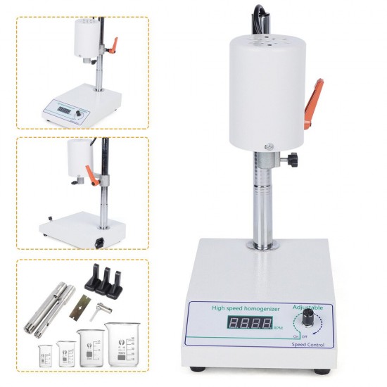 Máquina homogeneizadora emulsionante ajustable de alta velocidad dispensadora de laboratorio 110V