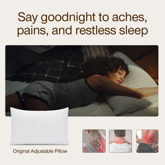 Almohada ajustable original Coop Home Goods, almohada de cama tamaño queen para dormir